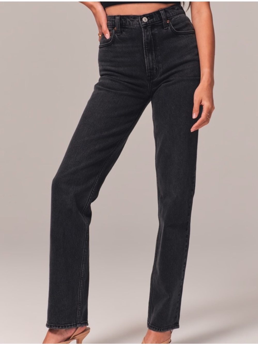 Abercrombie Ultra High Rise Ankle Straight Jean